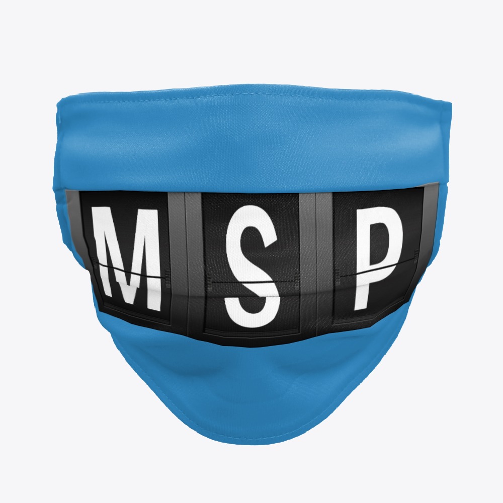 The MinneapolisSt. Paul International MSP Airport Code Face Mask Series